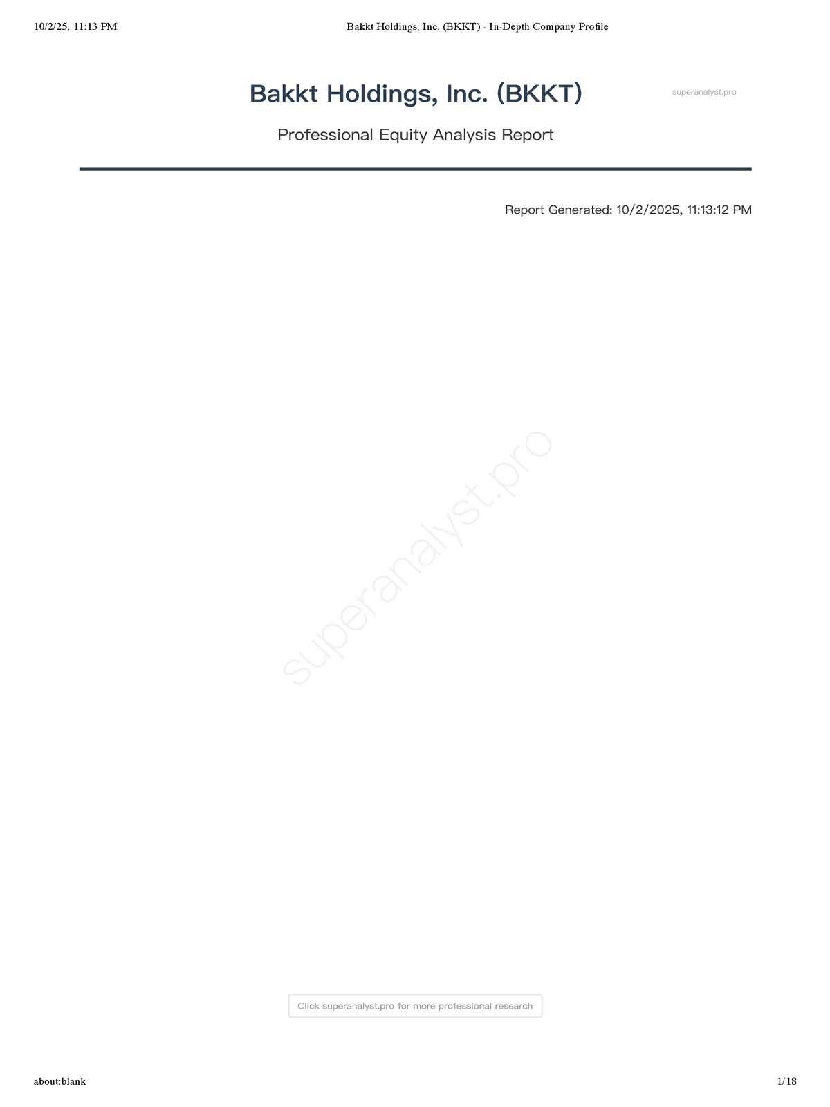 Bakkt Holdings, Inc. Table 1