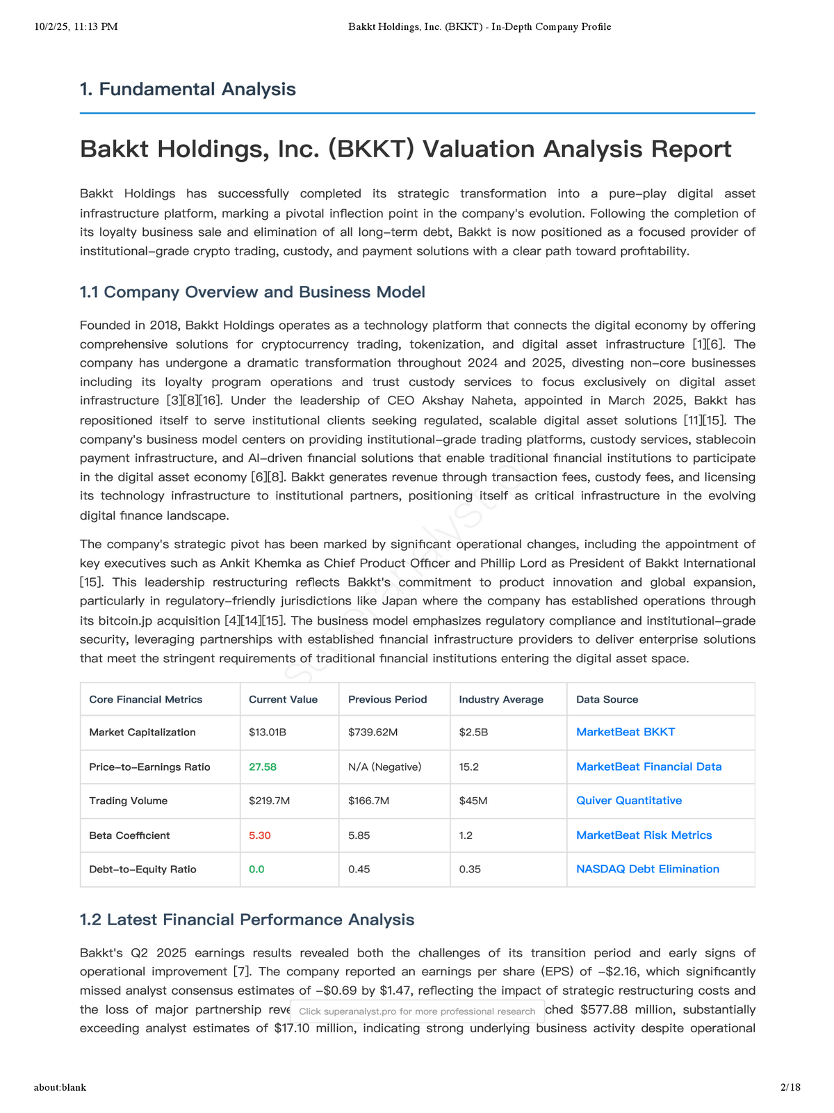 Bakkt Holdings, Inc. Table 2