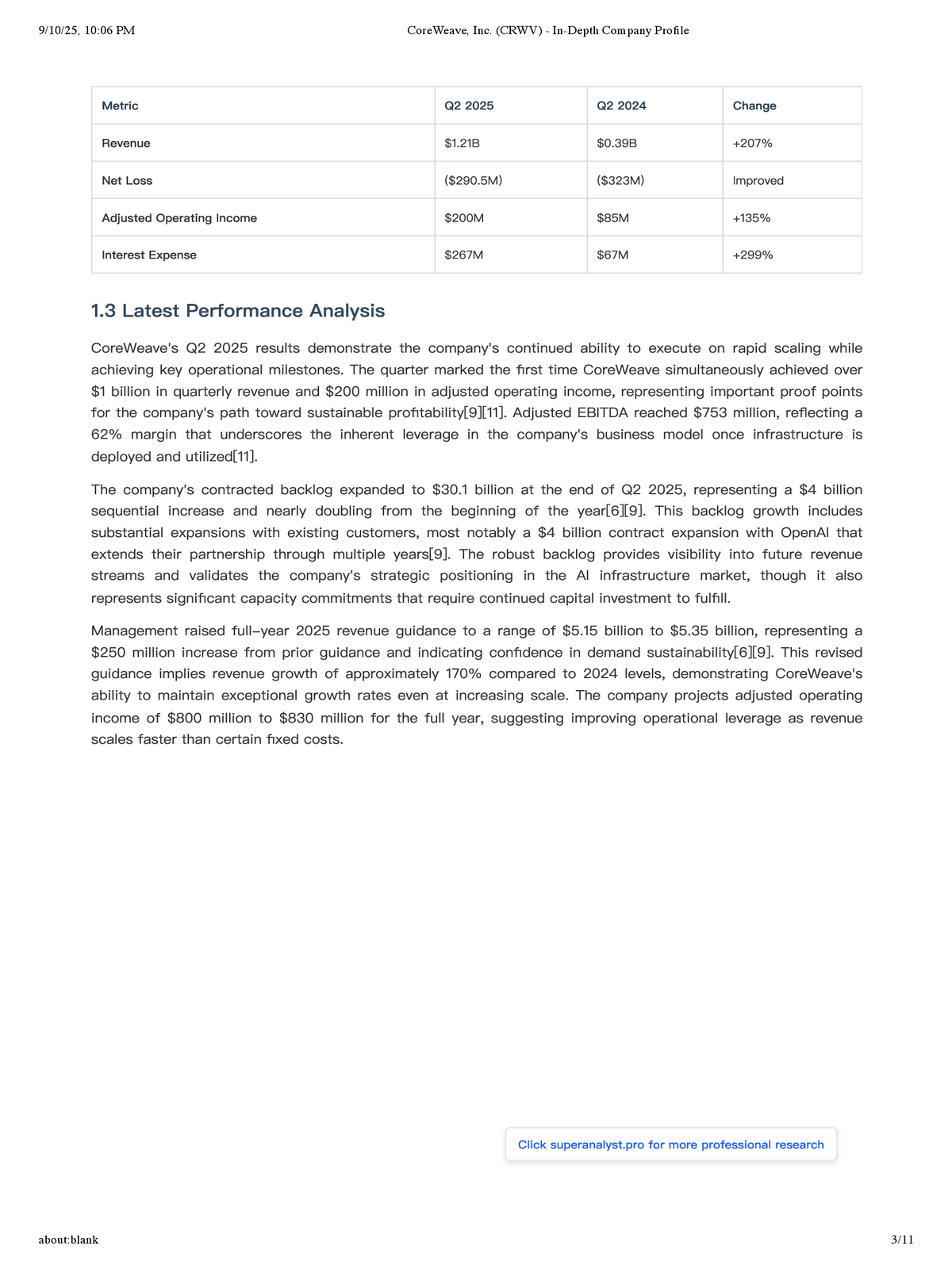 CoreWeave, Inc. Table 3